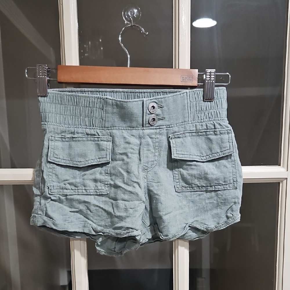 Abercrombie Kids Sage Green Cargo Shorts